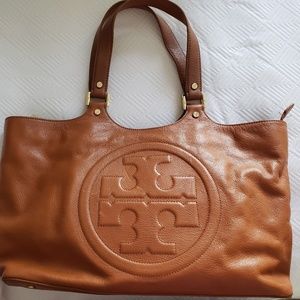 Authentic cognac Tory Burch bombe tote